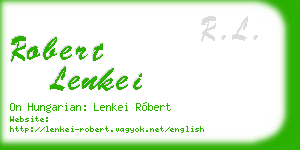robert lenkei business card